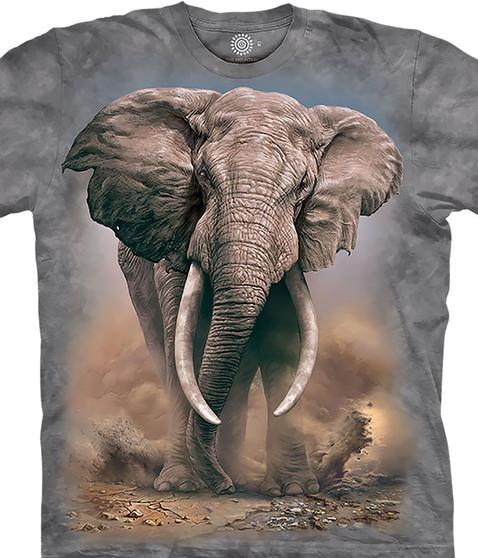 liquid blue African Elephant Classic Cotton T-Shirt