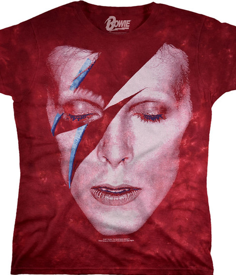 liquid blue Aladdin Sane Tie-Dye Womens Long Length T-Shirt