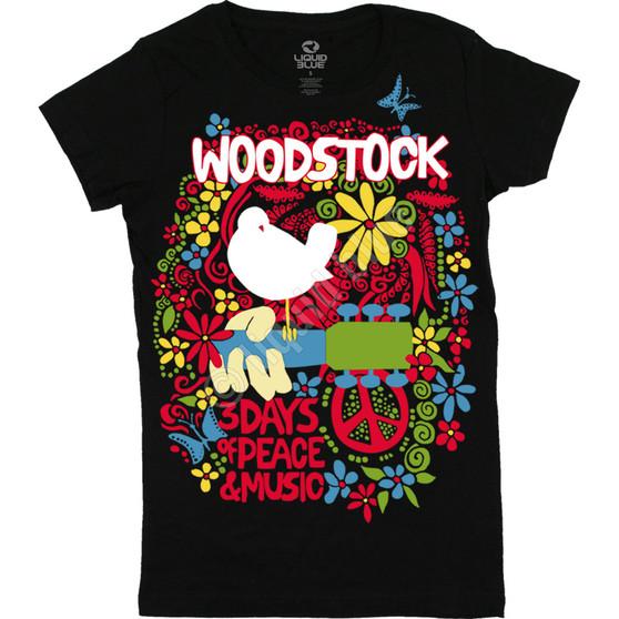 Liquid Blue Aquarian Exposition Juniors Long Length Black T-Shirt