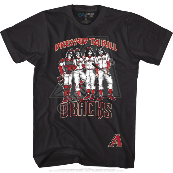Liquid Blue Arizona Diamondbacks Dressed To Kill Black T-Shirt
