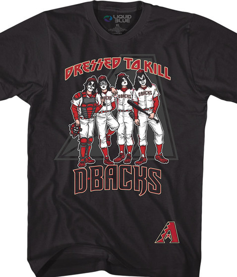 liquid blue Arizona Diamondbacks Dressed to Kill Black T-Shirt