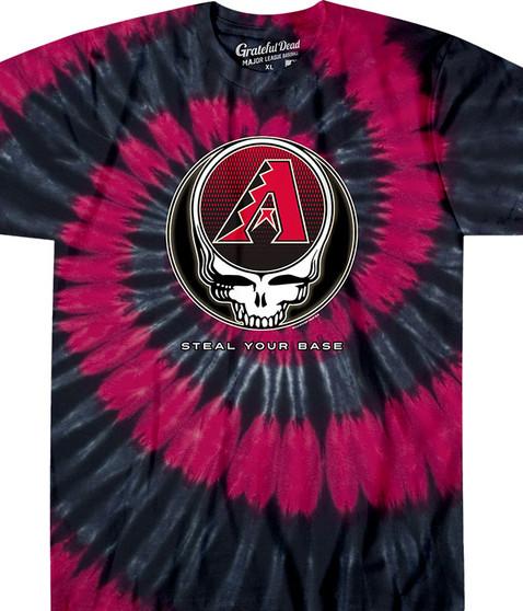 liquid blue Arizona Diamondbacks Steal Your Base Tie-Dye T-Shirt