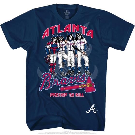 Liquid Blue Atlanta Braves Dressed To Kill Navy T-Shirt