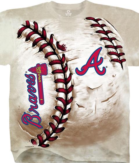liquid blue Atlanta Braves Hardball Tie-Dye T-Shirt