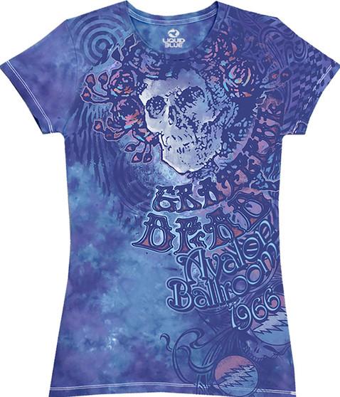 liquid blue Baby Blue Tie-Dye Juniors Long Length T-Shirt