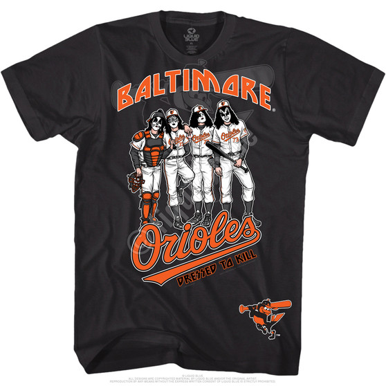 Liquid Blue Baltimore Orioles Dressed To Kill Black T-Shirt