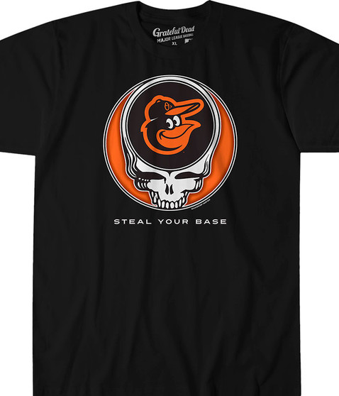 liquid blue Baltimore Orioles Steal Your Base Black Athletic T-Shirt