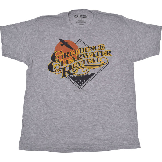Liquid Blue Bayou Country Heather Grey Poly Cotton T-Shirt