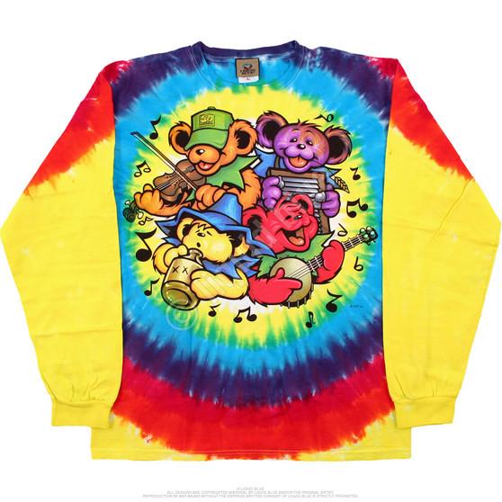 Liquid Blue Bear Jamboree Tie-Dye Long Sleeve T-Shirt