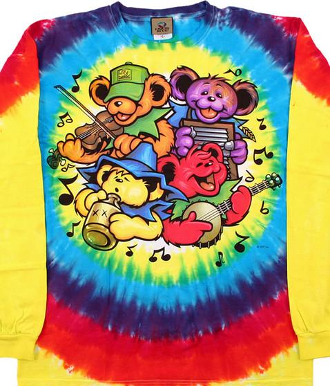 liquid blue Bear Jamboree Tie-Dye Long Sleeve T-Shirt