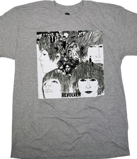 Liquid Blue Beatles Revolver Grey Poly-Cotton T-Shirt