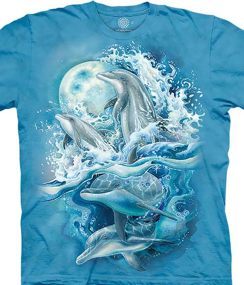 liquid blue Bergsma Dolphins Classic Cotton T-Shirt