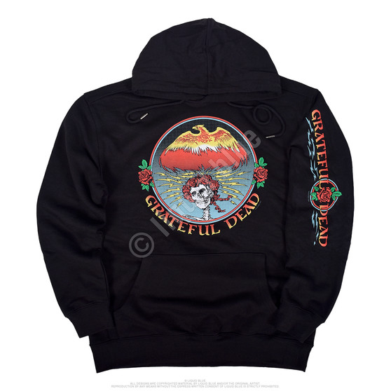 Liquid Blue Bertha Eagle Black Sleeve Printed Hoodie