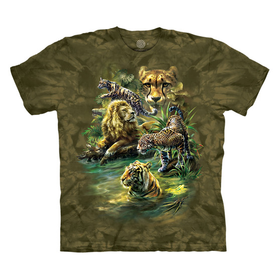 Liquid Blue Big Cats Paradise Classic Cotton T-Shirt