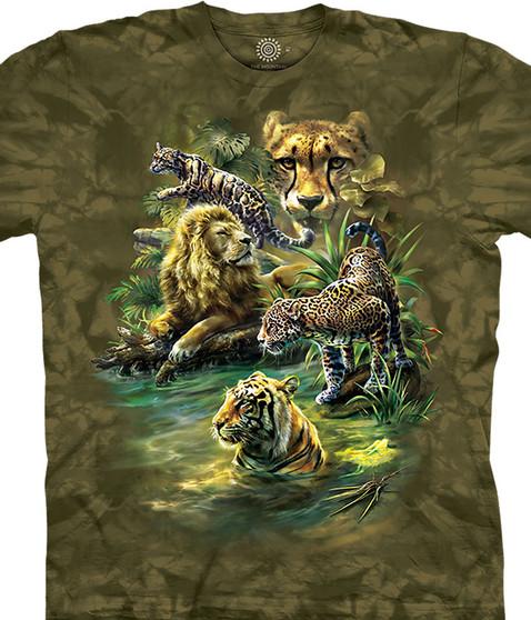 liquid blue Big Cats Paradise Classic Cotton T-Shirt