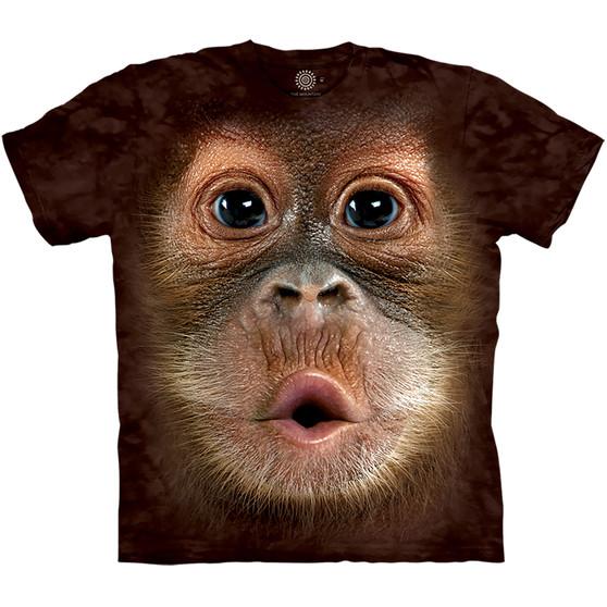 Liquid Blue Big Face Baby Orangutan Classic Cotton T-Shirt
