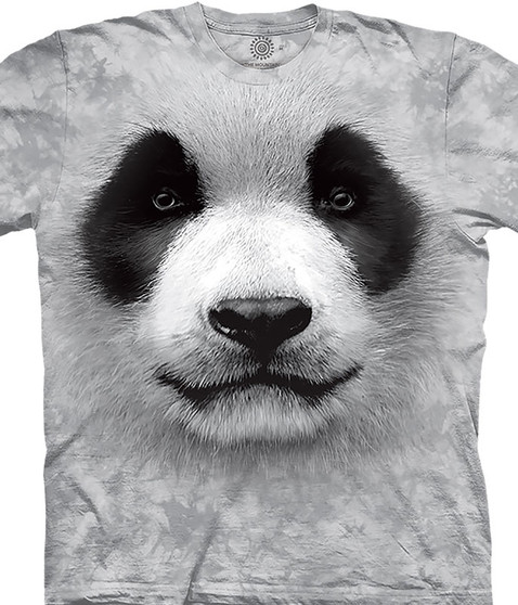 liquid blue Big Face® Panda Classic Cotton T-Shirt