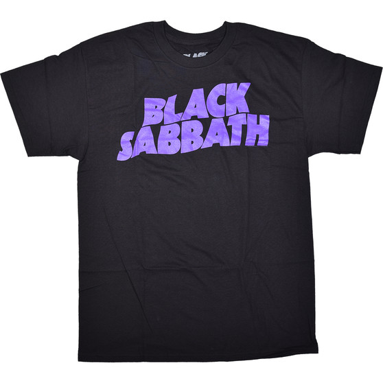 Liquid Blue Black Sabbath Clasic Logo Black T-Shirt