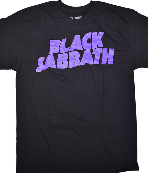 liquid blue Black Sabbath Clasic Logo Black T-Shirt