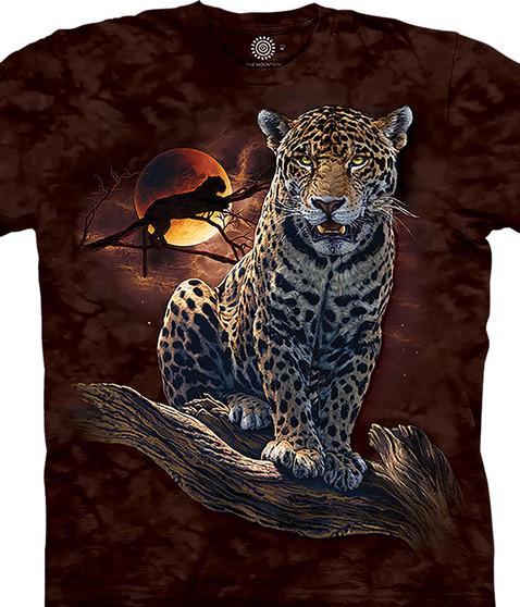 liquid blue Blood Moon Leopard Classic Cotton T-Shirt
