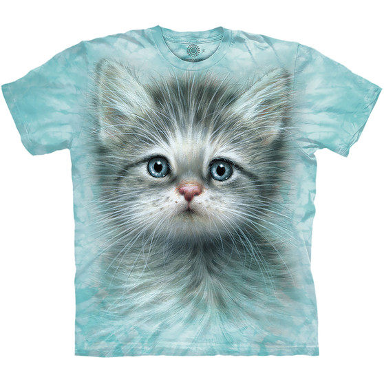 Liquid Blue Blue Eyed Kitten Classic Cotton T-Shirt