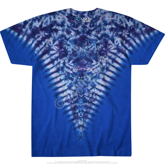 Liquid Blue Blue Krinkle V Unprinted Tie-Dye T-Shirt