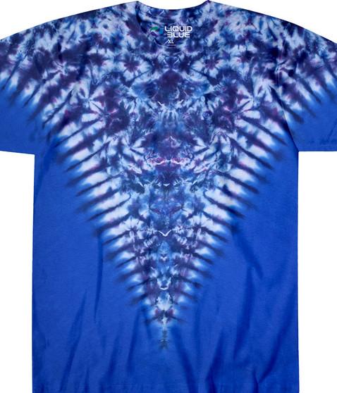 liquid blue Blue Krinkle V Unprinted Tie-Dye T-Shirt