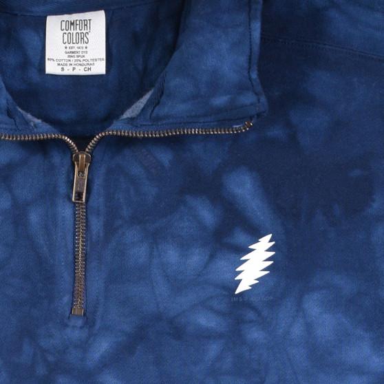Liquid Blue Bolt 1/4 Zip Pullover Comfort Colors Tie-Dye Sweatshirt
