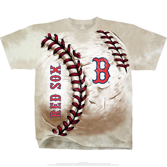 Liquid Blue Boston Red Sox Hardball Tie-Dye T-Shirt