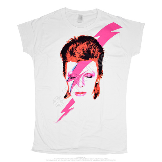 Liquid Blue Bowie Watch That White Juniors Long Length T-Shirt