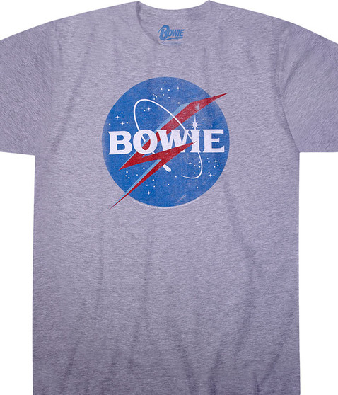 liquid blue Bowies in Space Heather Poly-Cotton T-Shirt