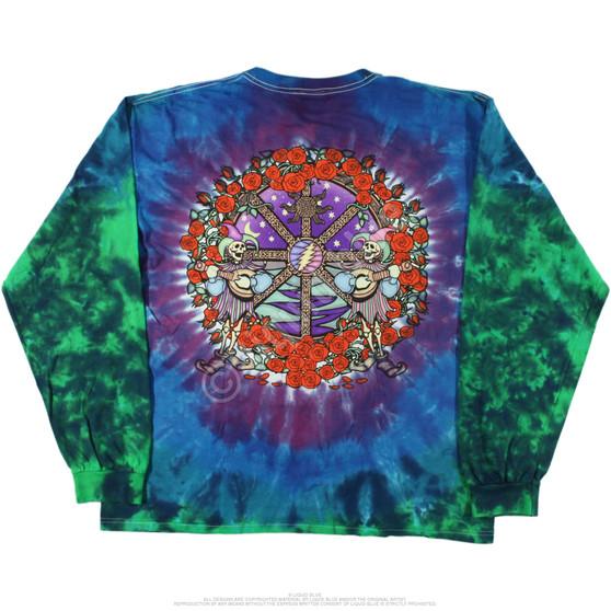 Liquid Blue Celtic Mandala Tie-Dye Long Sleeve T-Shirt