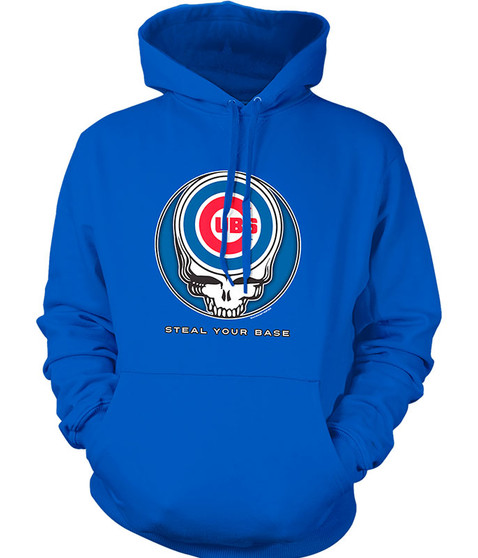 liquid blue Chicago Cubs Steal Your Base Blue Hoodie