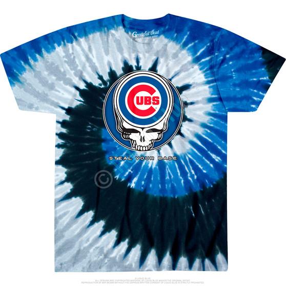 Liquid Blue Chicago Cubs Steal Your Base Tie-Dye T-Shirt