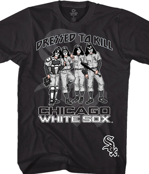 liquid blue Chicago White Sox Dressed to Kill Black T-Shirt
