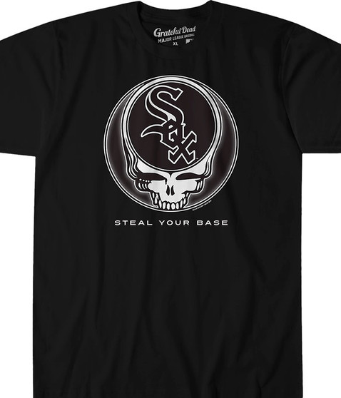 liquid blue Chicago White Sox Steal Your Base Black Athletic T-Shirt