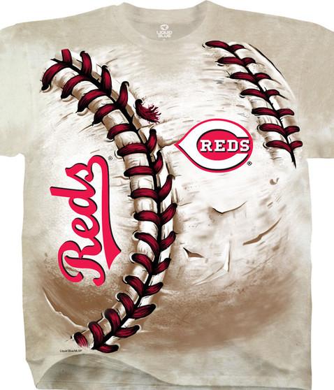 liquid blue Cincinnati Reds Hardball Tie-Dye T-Shirt