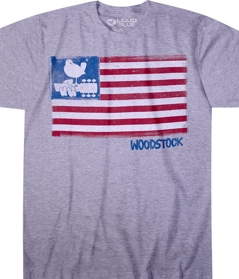 liquid blue Classic Woodstock Heather Poly-Cotton T-Shirt