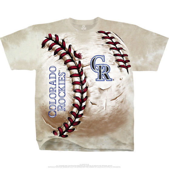 Liquid Blue Colorado Rockies Hardball Tie-Dye T-Shirt