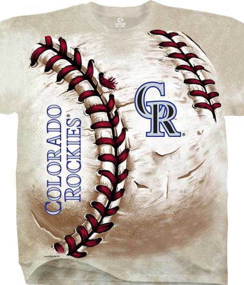 liquid blue Colorado Rockies Hardball Tie-Dye T-Shirt