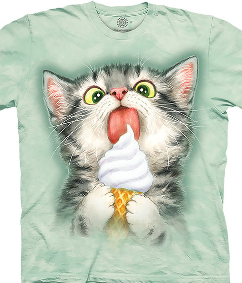 Liquid Blue Creamy Cone Kitty Classic Cotton T-Shirt