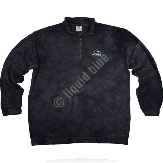 Liquid Blue Dark Side 1/4 Zip Pullover Comfort Colors Tie-Dye Sweatshirt
