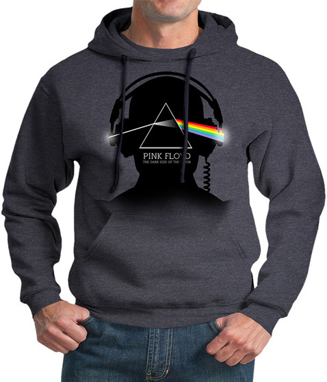 liquid blue Dark Side Beats Dark Heather Pullover Hoodie