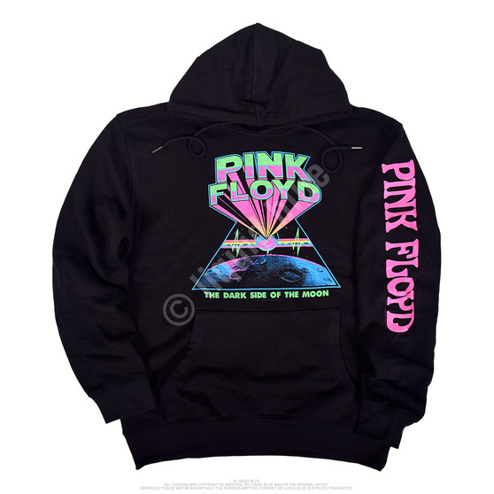 Liquid Blue Dark Side Blacklight Black Sleeve Printed Hoodie