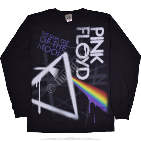 Liquid Blue Dark Side Graffiti Black Long Sleeve T-Shirt