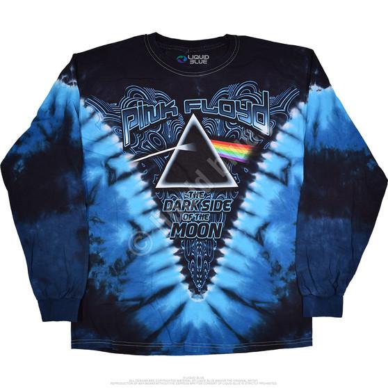 Liquid Blue Dark Side Of The Moon Tie-Dye Long Sleeve T-Shirt