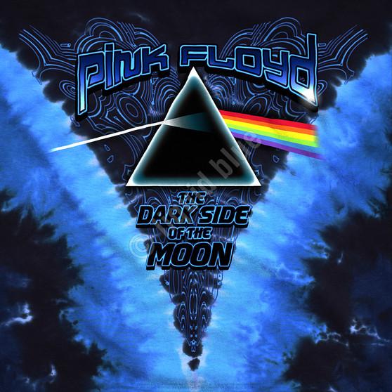 Liquid Blue Dark Side Of The Moon Tie-Dye Long Sleeve T-Shirt