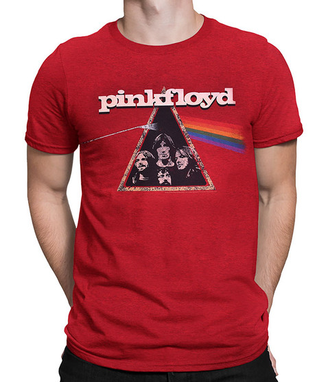 liquid blue Dark Side Retro Red Heather Poly-Cotton T-Shirt