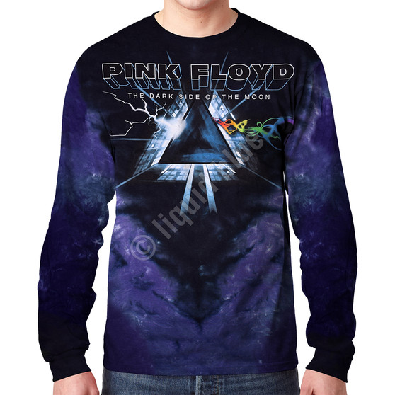 Liquid Blue Dark Side Vortex Tie-Dye Long Sleeve T-Shirt