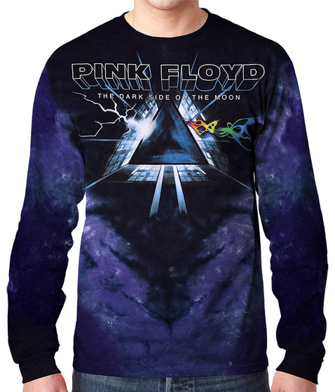 liquid blue Dark Side Vortex Tie-Dye Long Sleeve T-Shirt